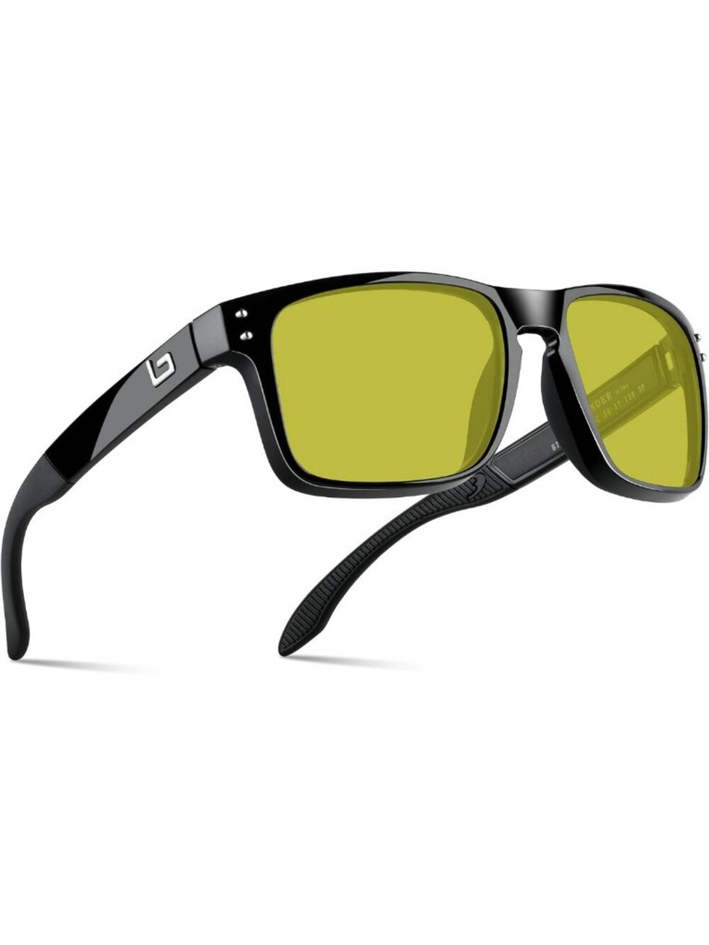 Polarized Fishing Sunglasses for Men - Yellow Low Light Corning Glass Lens